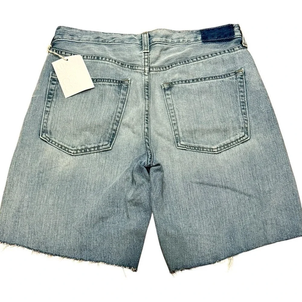 NWT Etica Narin‎ Long Distressed Relaxed Denim Jean Shorts 90's Size 27